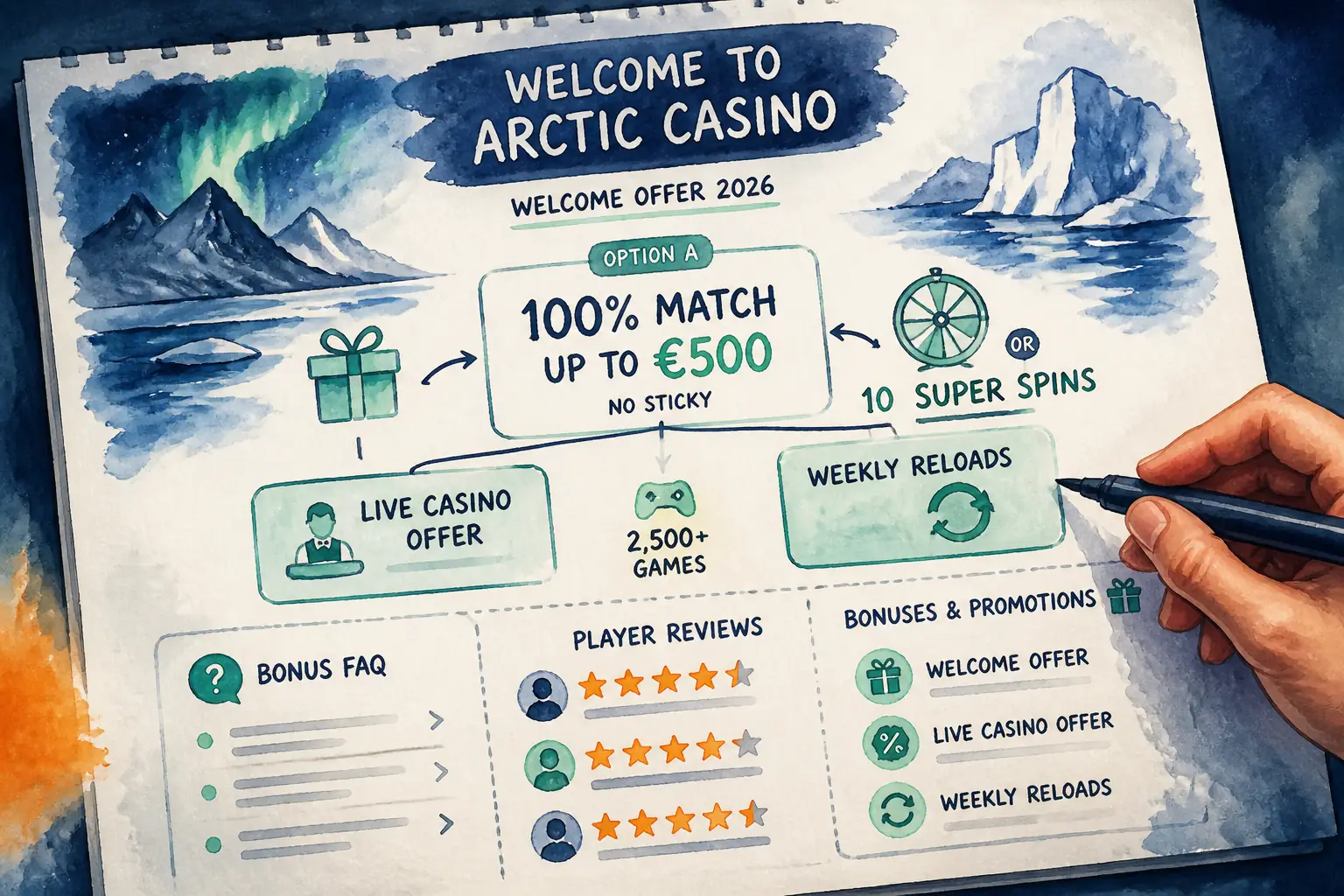 Arctic Casino Bonus Sweden – Welcome Offer & Promotions 2026 visual guide for Arctic Casino
